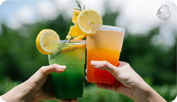 lemoniada z syropem z mięty